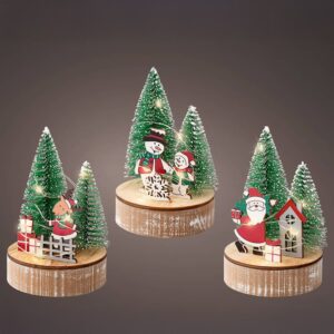 Figura decorativa motivos navideños con led, modelos surtidos, ø8 x 12 cm