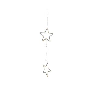 Cortina de led con estrellas, fija, luz cálida, 252 leds, exterior, 2 m color negro