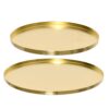 Conjunto de platos hierro dorado ø35 x 1,5 cm / ø30 x 1,5 cm