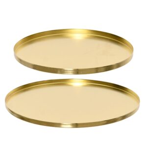 Conjunto de platos hierro dorado ø35 x 1,5 cm / ø30 x 1,5 cm