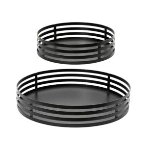 Juego bandejas de hierro negro ø38 y ø28 cm, 2 uds