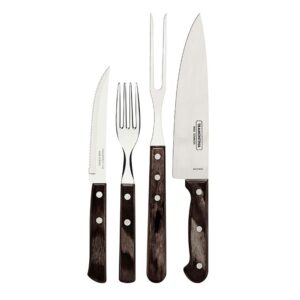 Juego para asado fsc polywood castaño 14 piezas