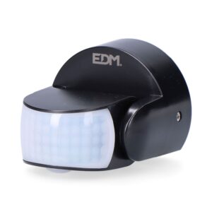 Sensor de movimiento y crepuscular 15 m ip65 negro