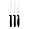 Cuchillos de asado ipanema negro 21,3 cm 3 uds