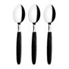 Cuchara de mesa ipanema negro 19 cm 3 uds