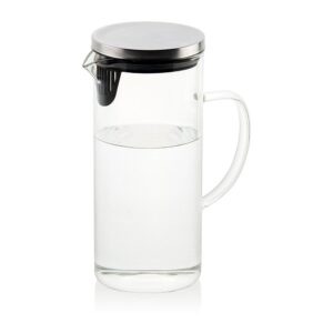 Jarra de vidrio con tapa metálica 1,5 l 17 x 9,5 x 22,5 cm