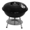 Barbacoa de carbón 3 patas, negra, ø36 x 38 cm
