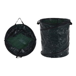 Saco de jardín verde con muelle 85 l - ø45 x 55 cm