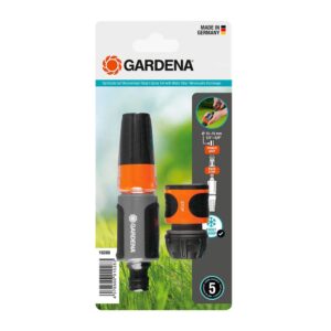 Lanza de riego y conectores ½ pulg - 5/8 pulg, blister