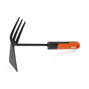 Azada y rastrillo de jardineria gris/naranja 31 cm