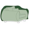 Funda de protección, cubre sillón, 130 x 90 x 70 cm, 240 g/m²