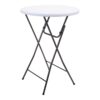 Mesa redonda plegable color blanco ø80 x 110 cm