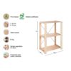 Estanteria alistonada evolution 3 pino macizo 111 x 76,7 x 43 cm