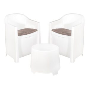 Conjunto jardín 3 piezas blanco