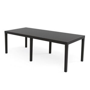 Mesa extensible indo color antracita para exterior 90 x 150 - 220 x 72 cm