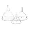 Embudos de plástico transparente ø10 cm / ø12 cm / ø12 cm - 3 uds