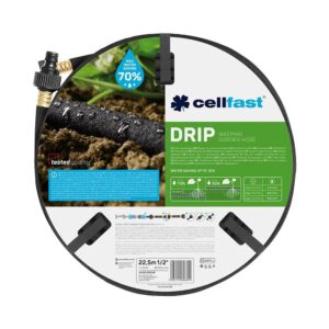 Manguera porosa de riego por goteo ½ pulg, ø12,5 mm x 22,5 m