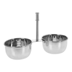 Recipiente doble para salsas acero inoxidable 21 x 9 x 14,5 cm