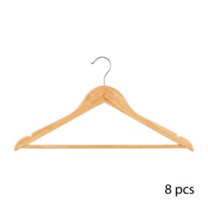 Perchas de madera 45 x 23,5 cm, 8 uds