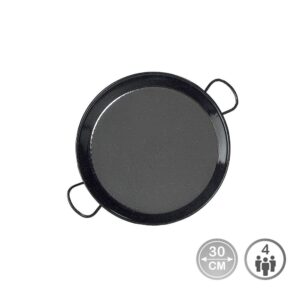 Paellera tradicional de acero esmaltado ø30 cm (4 personas)