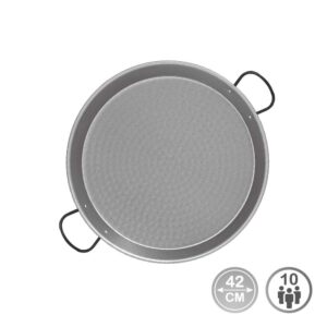 Paellera tradicional de acero pulido ø42 cm (10 personas)