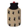 Bolsa de agua caliente 2 l modelo gatos negros