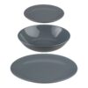 Vajilla 18 piezas color gris