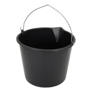 Cubo con asa color negro 12 l
