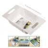 Escurridor para fregadero extensible 23-36 cm blanco 50 x 18,5 x 8 cm