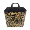 Cesta flexible para leña modelo troncos 40 x 40 x 31 cm