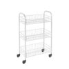 Carrito multiuso 3 estantes 41 x 23 x 63 cm blanco