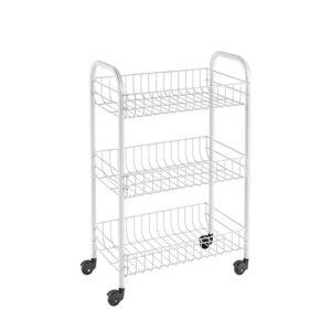 Carrito multiuso 3 estantes 41 x 23 x 63 cm blanco