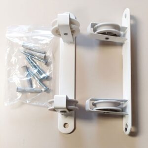 Tendedero de pared basic c/2 poleas blanco 25 x 5 x 5 cm