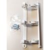 Tendedero de pared basic c/3 poleas blanco 37 x 5 x 5 cm
