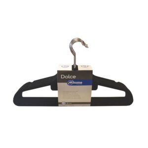 Perchas de plástico con acabado terciopelo 42 cm, 10 uds