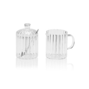 Azucarero y jarra de cristal 200 ml