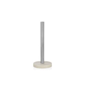 Portarrollo inox con base de resina beige ø13,5 x 33 cm