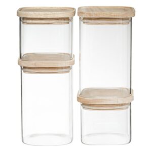 Botes de cocina herméticos apilables, 4 uds