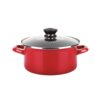 Olla optimax + tapa roja acero aisi 430 ø18 x 10cm
