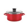 Olla optimax + tapa roja acero aisi 430 ø20 x 10cm