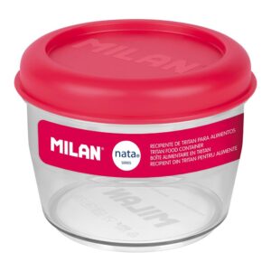 Fiambrera de tritán hermética redonda nata® 624 rosa 500 ml