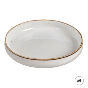 Pack 6 uds platos hondo de porcelana akiko ø20 cm