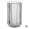 Vaso de cristal con rayas en relieve 430 ml, 6 uds
