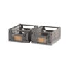 Caja almacenaje plegable gris 17 x 12.5 x 7 cm set 2 piezas