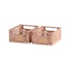Caja almacenaje plegable arena 17 x 12,5 x 7 cm set 2 piezas