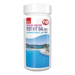 Tiras reactivas de análisis de sal para piscinas y spa, bote con 20 uds