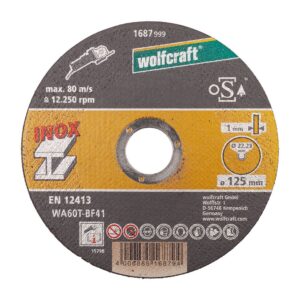 Disco corte acero inox ø125 x 1,0 x 22,2 mm, caja 10 uds