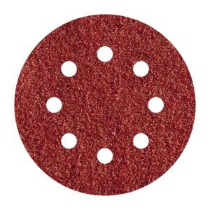Hojas de lijar adhesivas de corindón perforadas, ø125 mm, grano 120, pack 5 uds