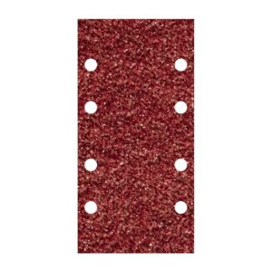 Hojas de lijar adhesivas de corindón perforadas, 93 x 185 mm, grano 80, pack 10 uds