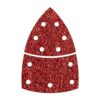 Hojas de lijar adhesivas de corindón perforadas triangular, grano 80, pack 10 uds